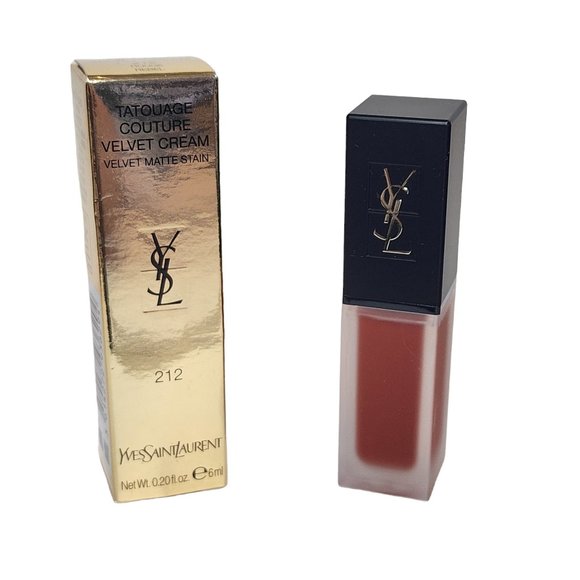 2 x Yves Saint Laurent Tatouage Velvet Lip Cream N212 Rouge Rebel red bean Full - Picture 6 of 13